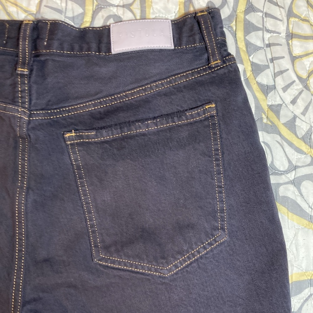 Pistola Black Raw Hem Button Fly Shorts Size 30 High Rise - Picture 8 of 14